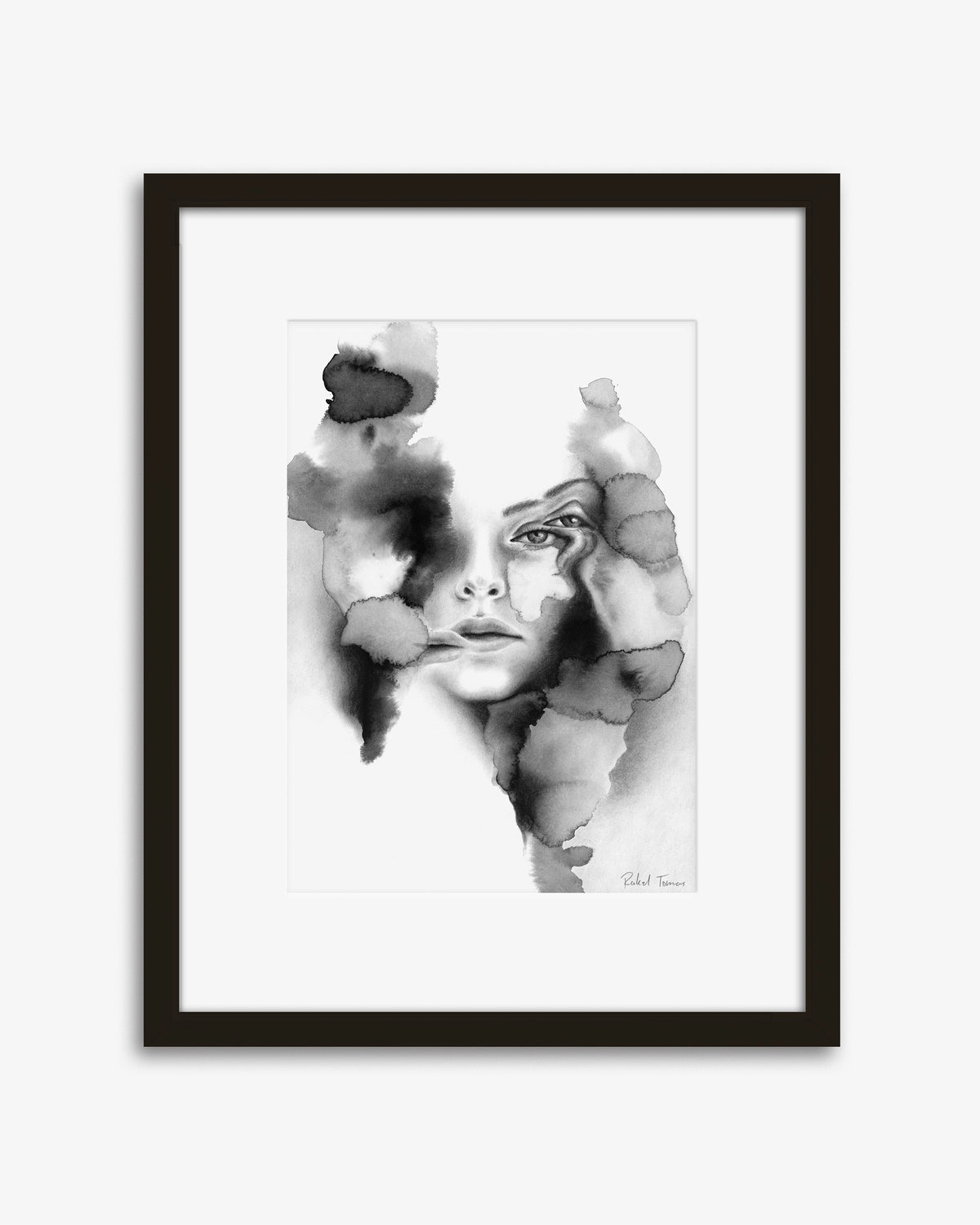 Surrealistic pencil drawing of the female body by Rakel Tomas 