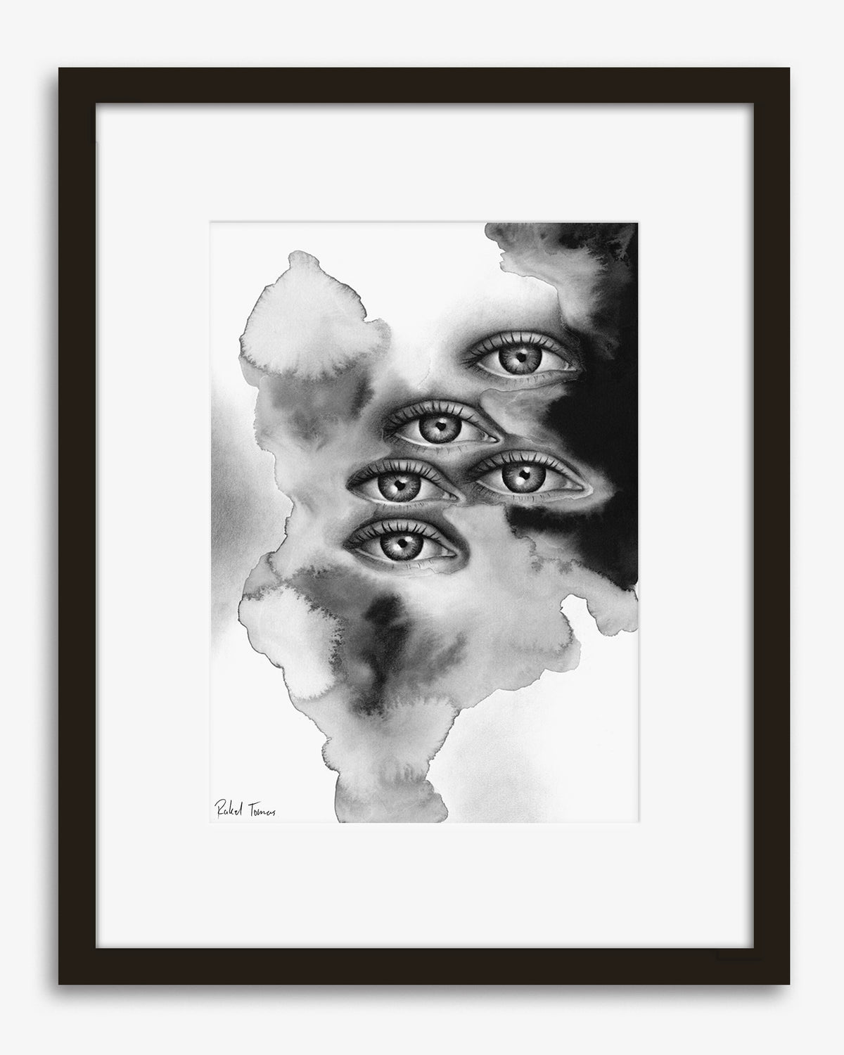 Surrealistic pencil drawing of the female body by Rakel Tomas 